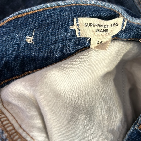 Madewell Superwide-Leg Denim Jeans size 26 color Concho Wash Flare EUC - Picture 15 of 15